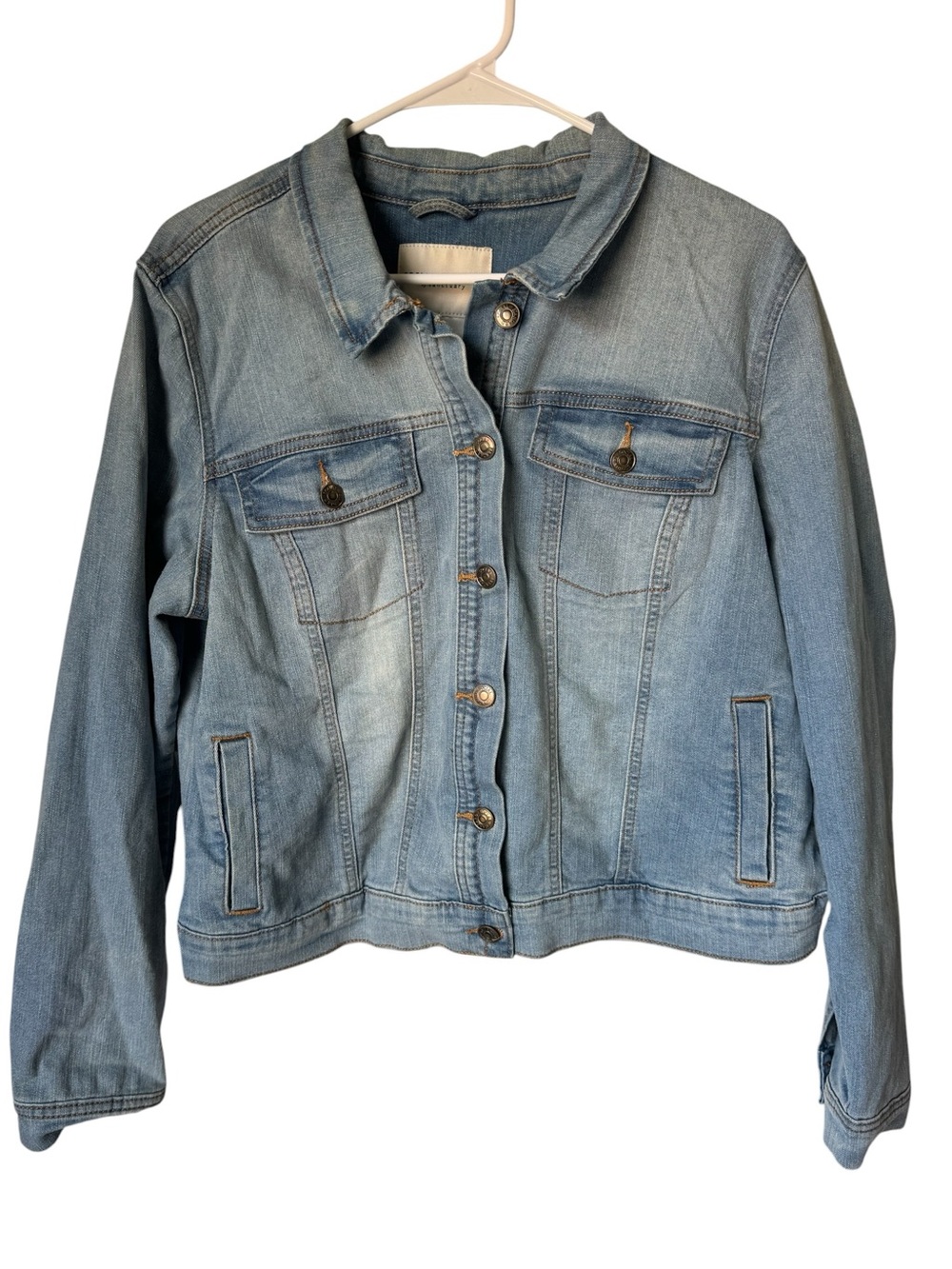 High End Social Standard by Sanctuary Light Blue Denim Women's L Jean Jacket